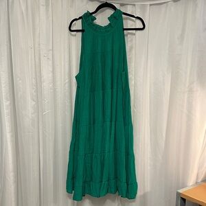 Indigo Soul Green Sleeveless Midi Dress